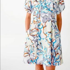 Cos Puff-Sleeves Dress with pockets size 8.